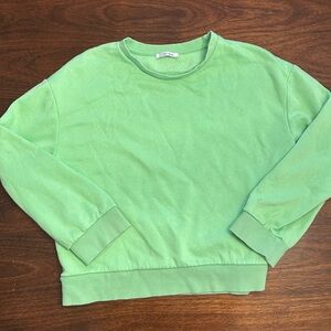 Zara Light Green Fleece-Lined Top